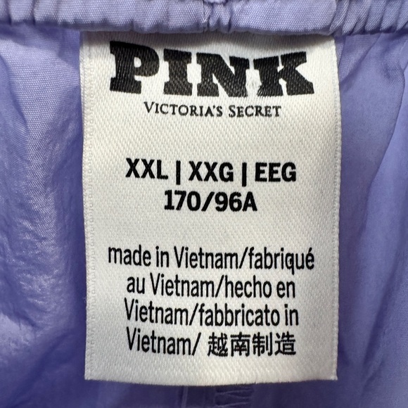 PINK Victoria's Secret Satin Parachute Cargo Pants Lavender - Picture 9 of 15